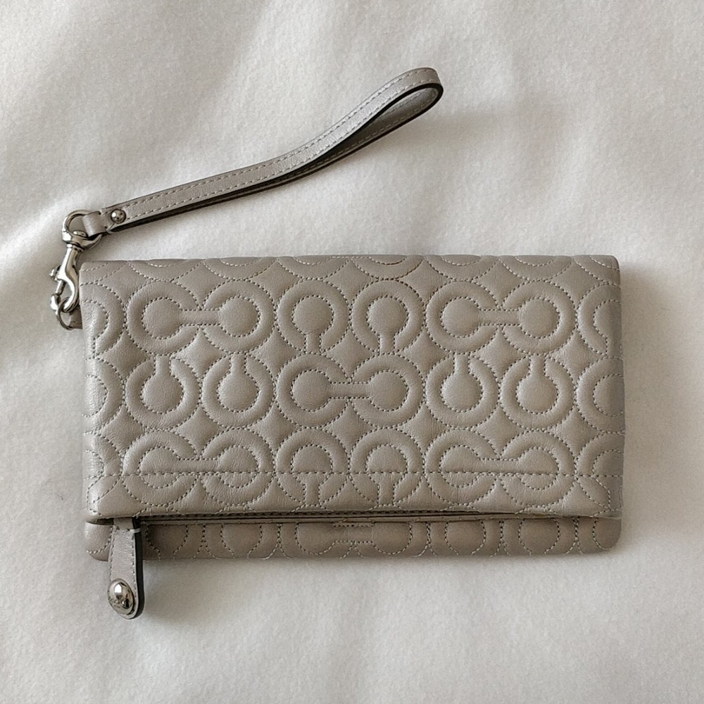 Coach leather clutch